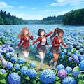 紫陽花畑でつかまえて 3枚目