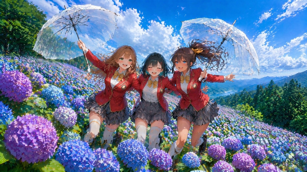 紫陽花畑でつかまえて