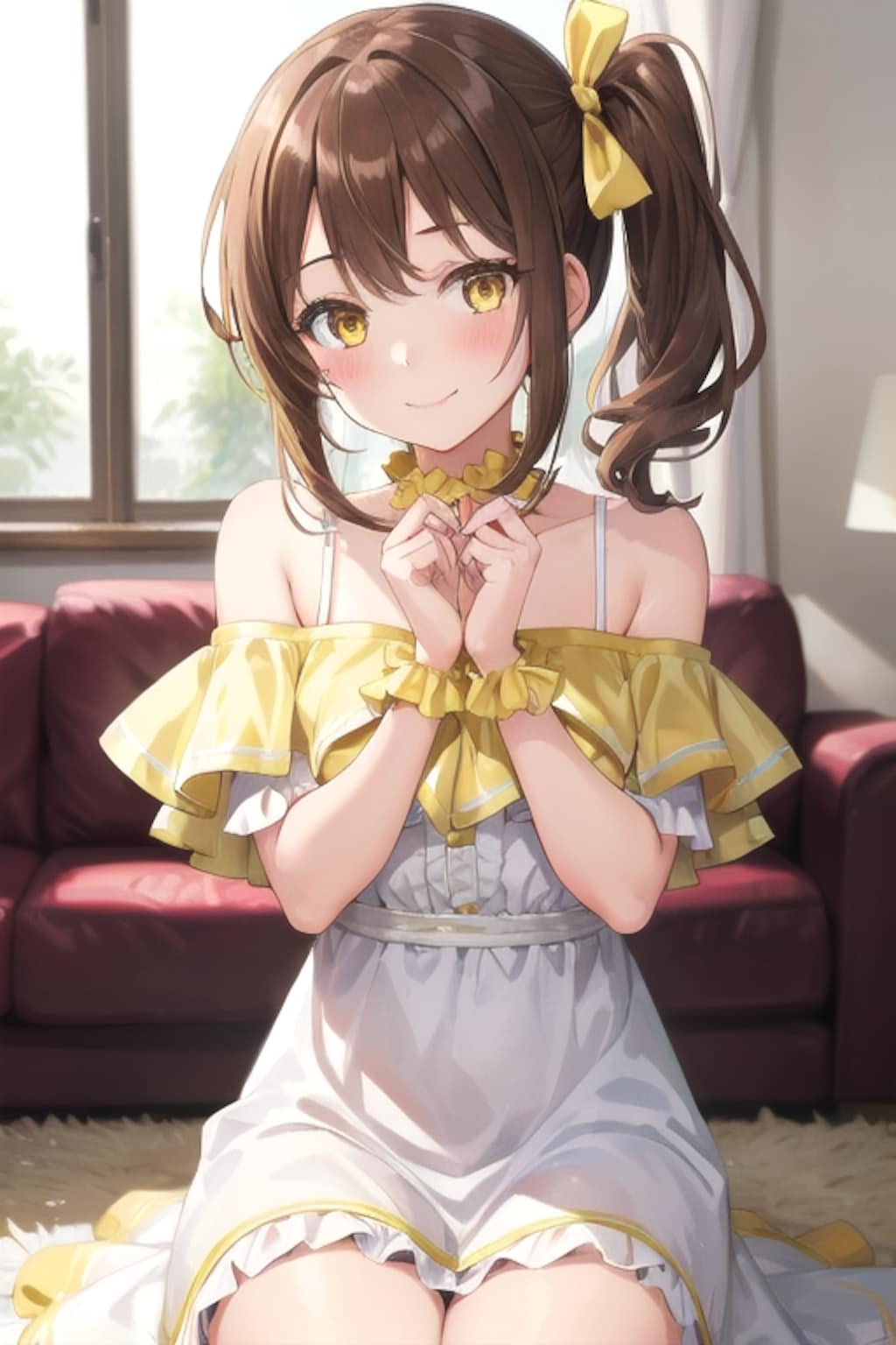 初サイドテールで記念日のお写真📷💛