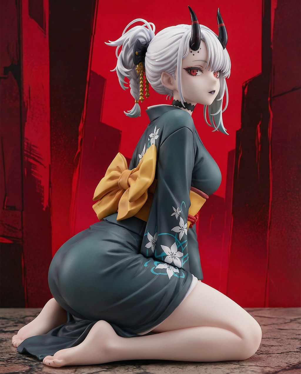 Crimson Gaze in Silence