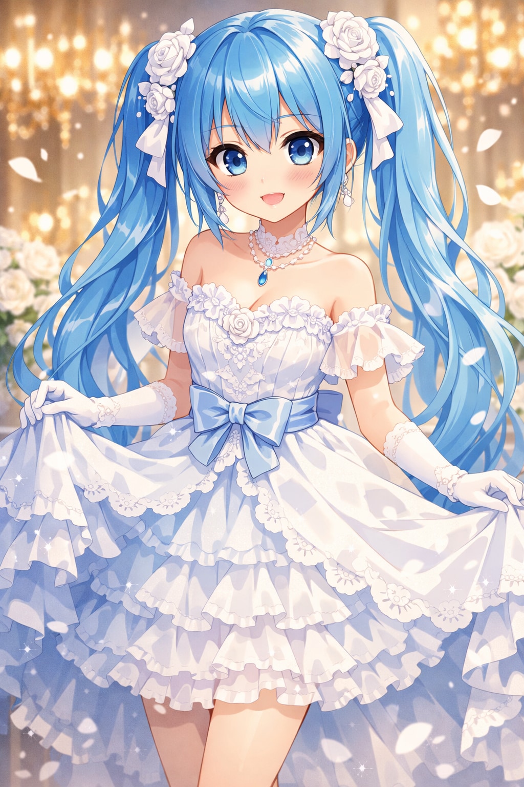 ウェディングドレスの綺麗さを