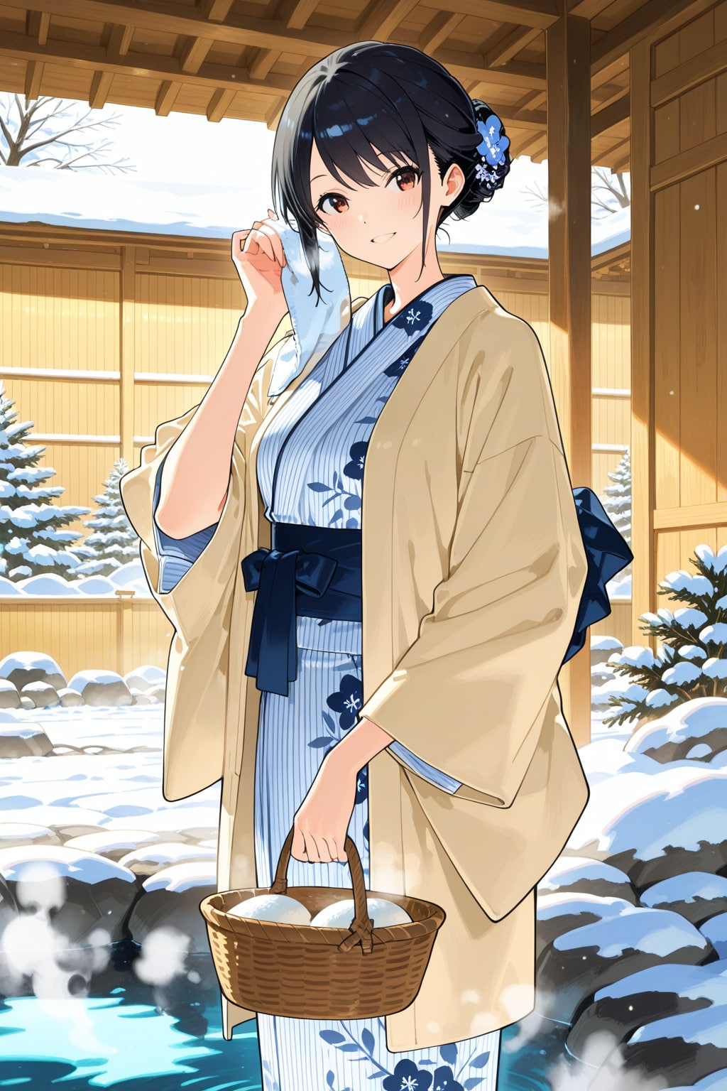お湯の中にも花が咲くよ