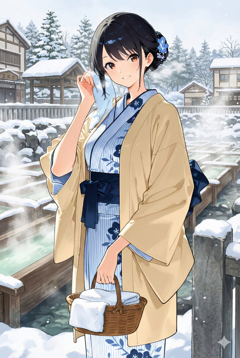 お湯の中にも花が咲くよ