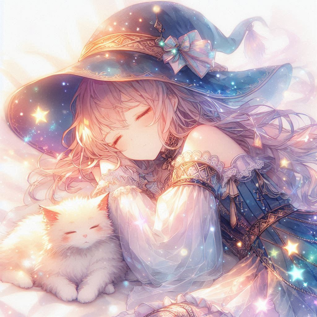 うたた寝する魔法少女 #3 | の人気AIイラスト・グラビア
