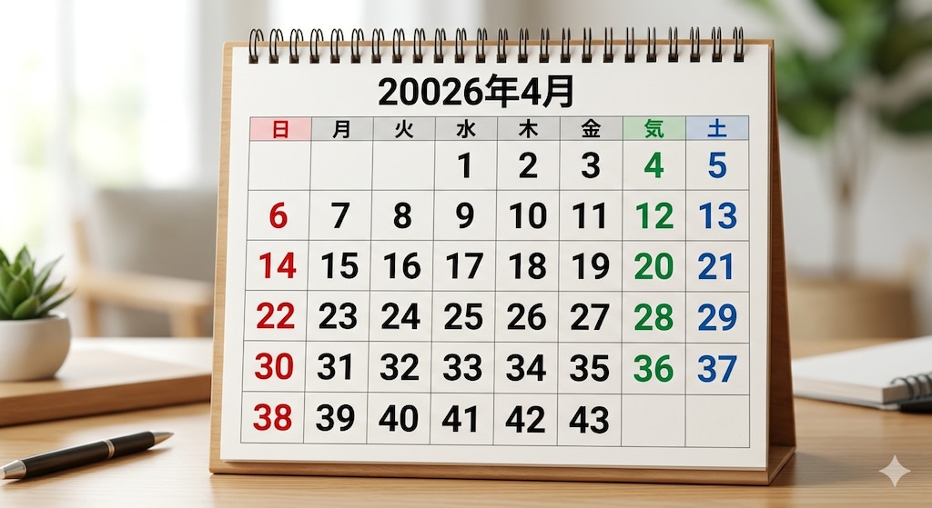 みんな、カレンダーをめくり忘れないようにね