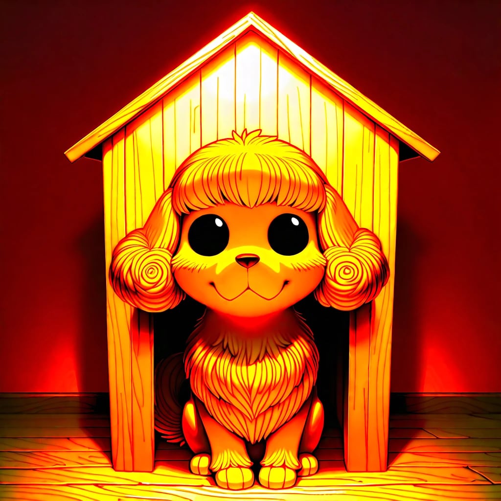 木彫りのわんこ