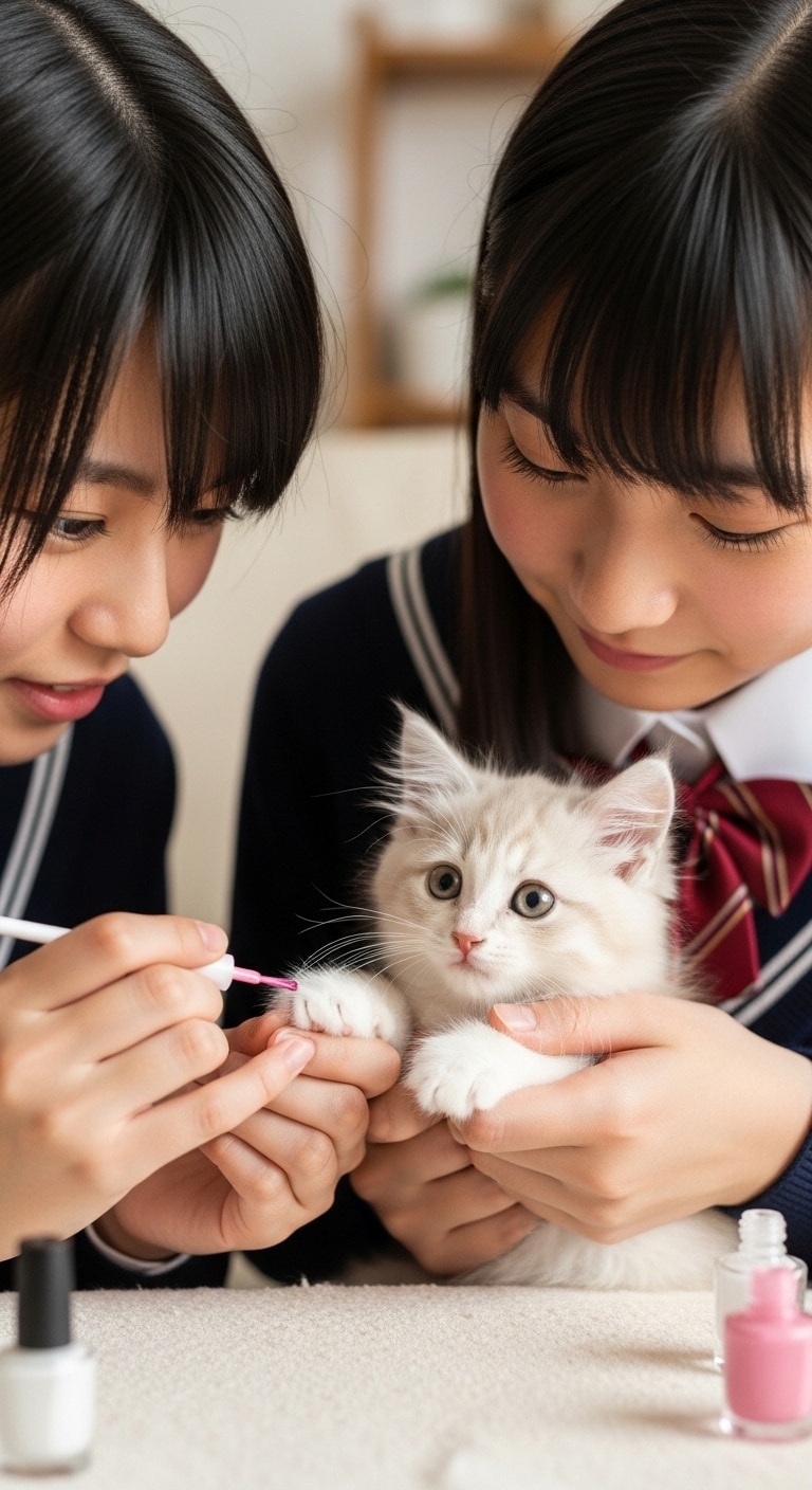 ポリッシュにゃんにゃん《ネイルアートみてー》 | の人気AIイラスト・グラビア