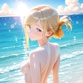 【オリキャラ】九条心愛 海水浴で日光浴 2枚目
