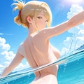 【オリキャラ】九条心愛 海水浴で日光浴 6枚目