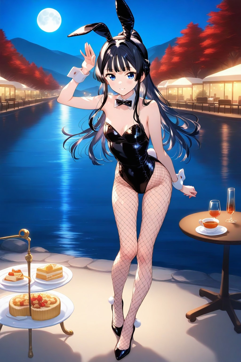 バニーガール衣装のもがみん