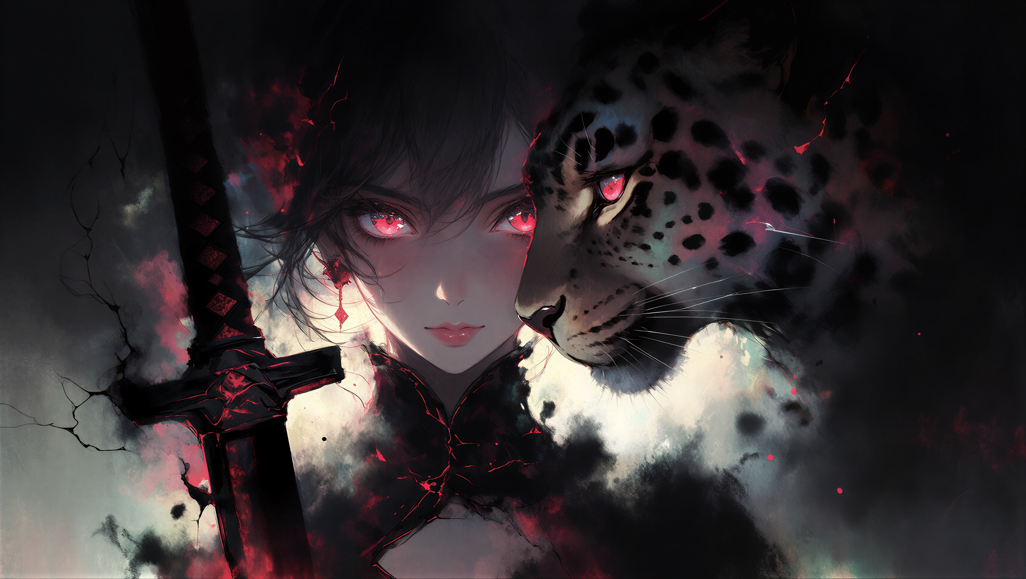 黒豹と剣 4 | の人気AIイラスト・グラビア