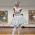 ドガの[14歳の小さな踊り子]を真似る少女 2枚目