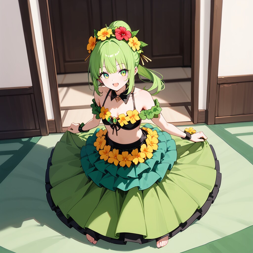 クラシックなフラダンス衣装