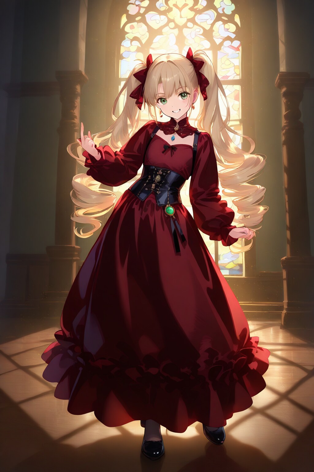 赤いドレス