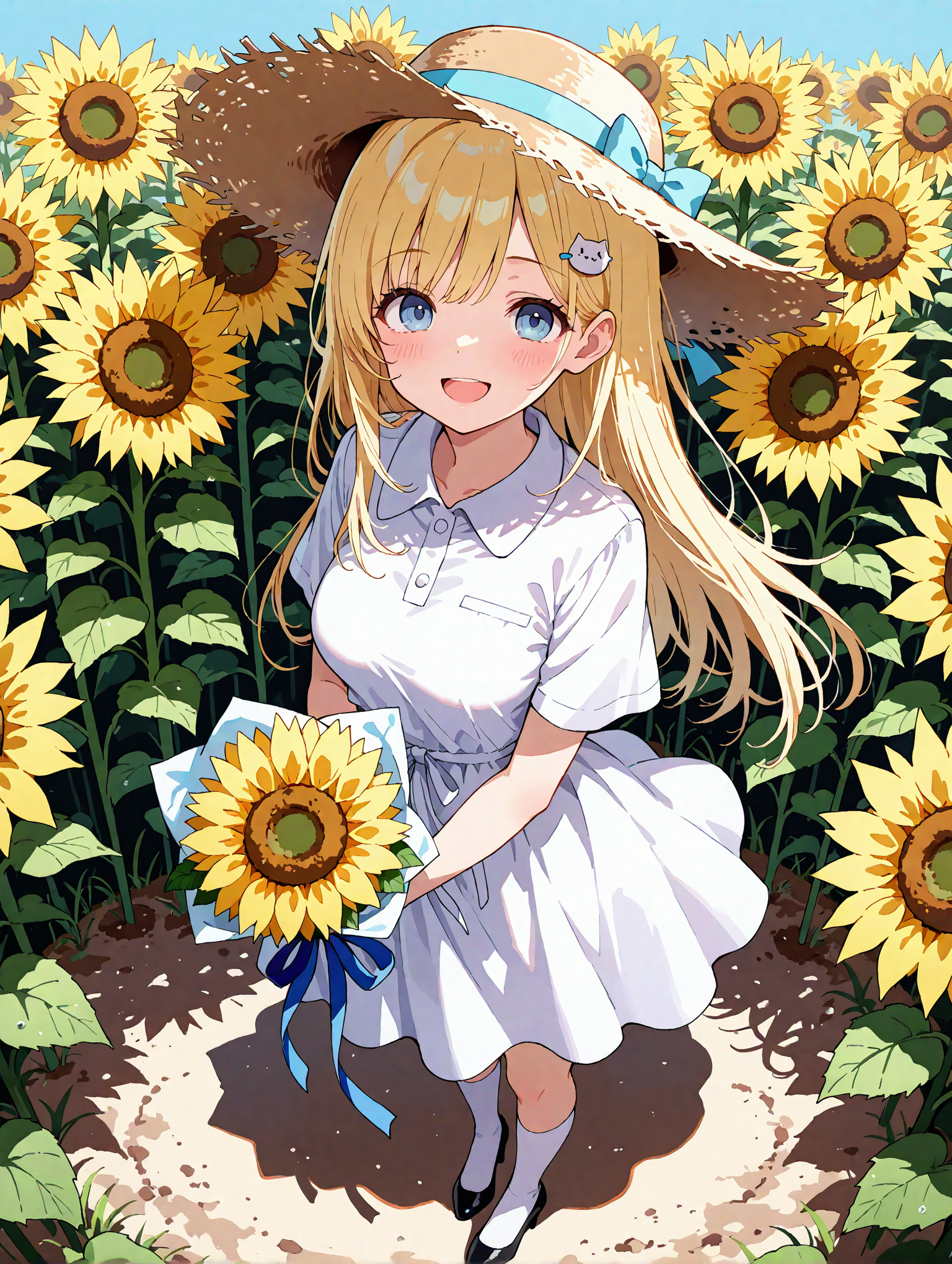 ひまわり畑にて | の人気AIイラスト・グラビア