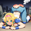 自慢のお尻を焼かれてゲームオーバーになるローザ 6枚目