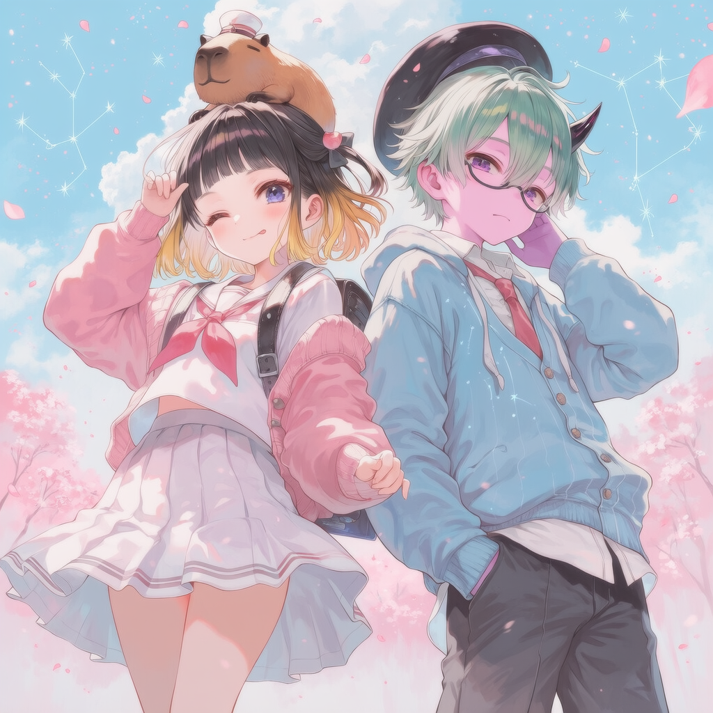 カピバラデート | の人気AIイラスト・グラビア