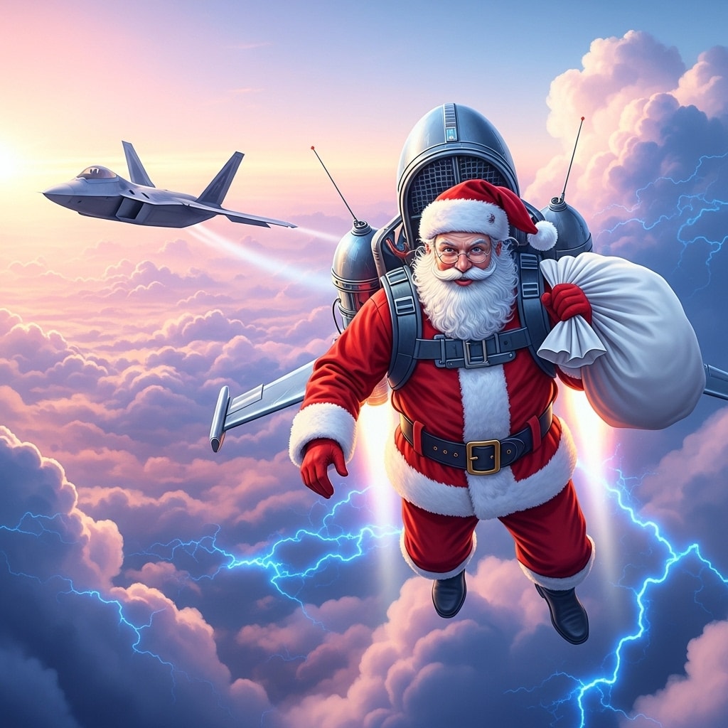フライング・サンタ・クロース | の人気AIイラスト・グラビア