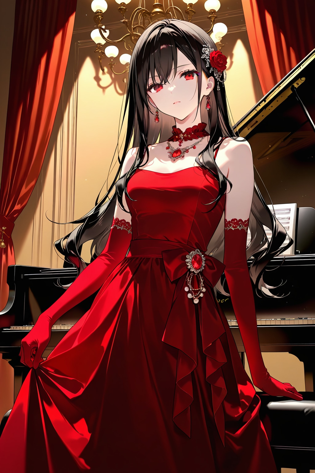 深紅の奏者 | の人気AIイラスト・グラビア