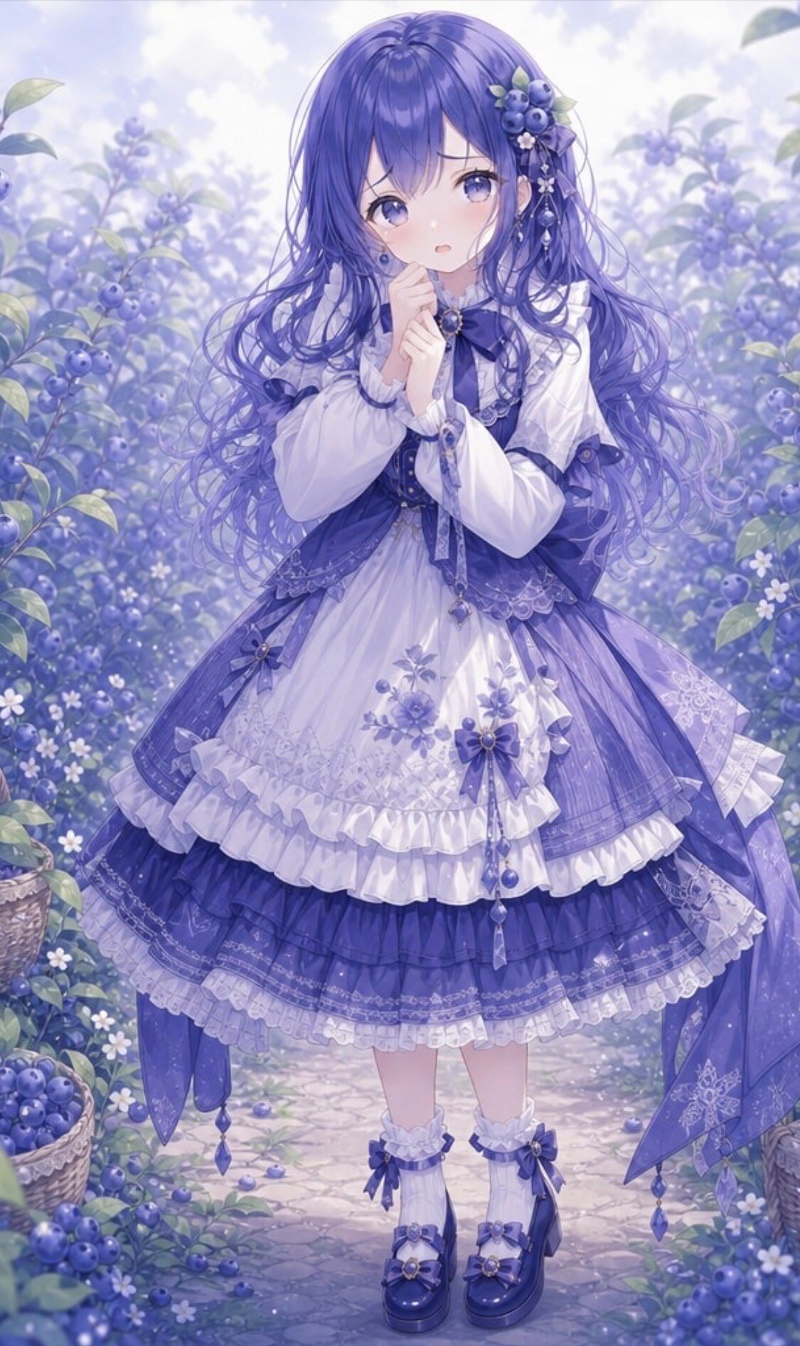 「わ、私、ですか！？」困り顔ブルーベリーちゃん🫐✨