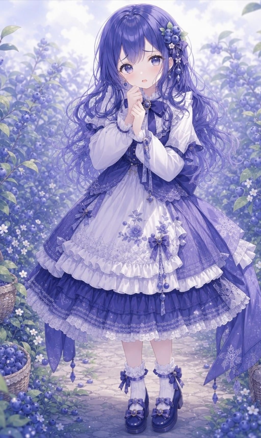 「わ、私、ですか！？」困り顔ブルーベリーちゃん🫐✨