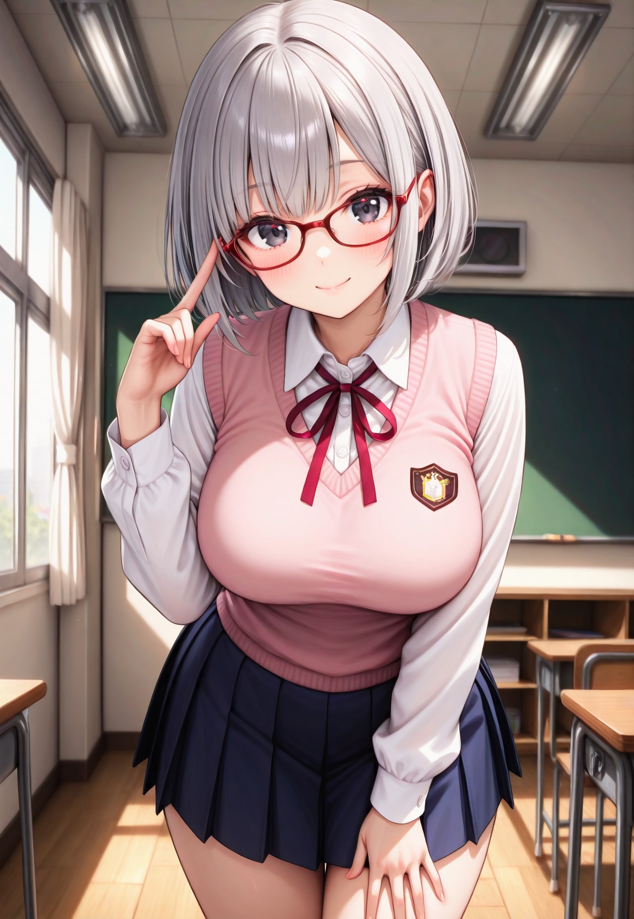 1291（ピンクのベスト） | の人気AIイラスト・グラビア