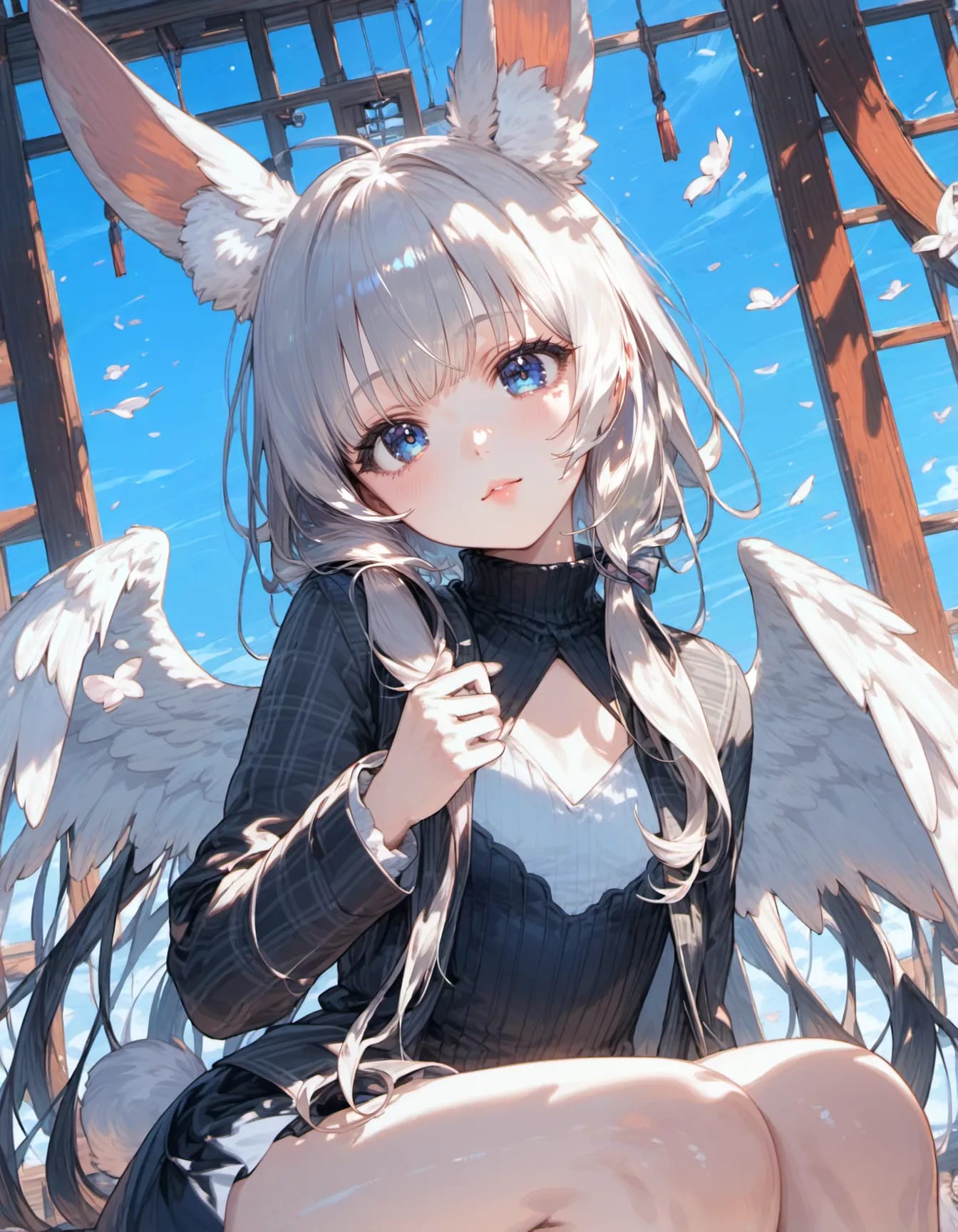 Feathers Under an Azure Sky