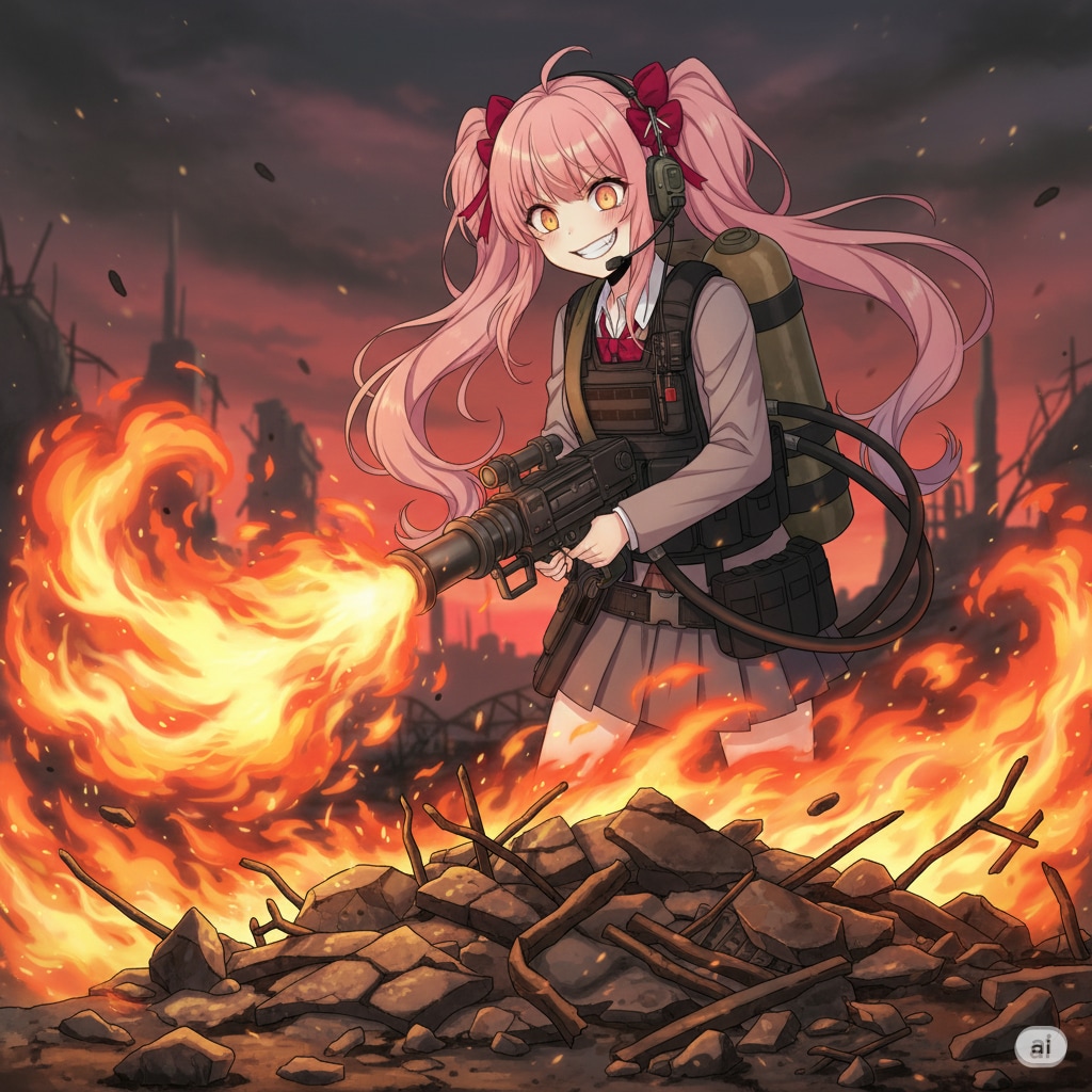 【爆弾娘】汚物は消毒だ～!! | の人気AIイラスト・グラビア