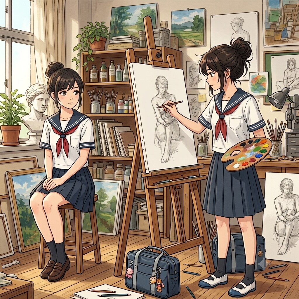 スケッチ少女 | の人気AIイラスト・グラビア