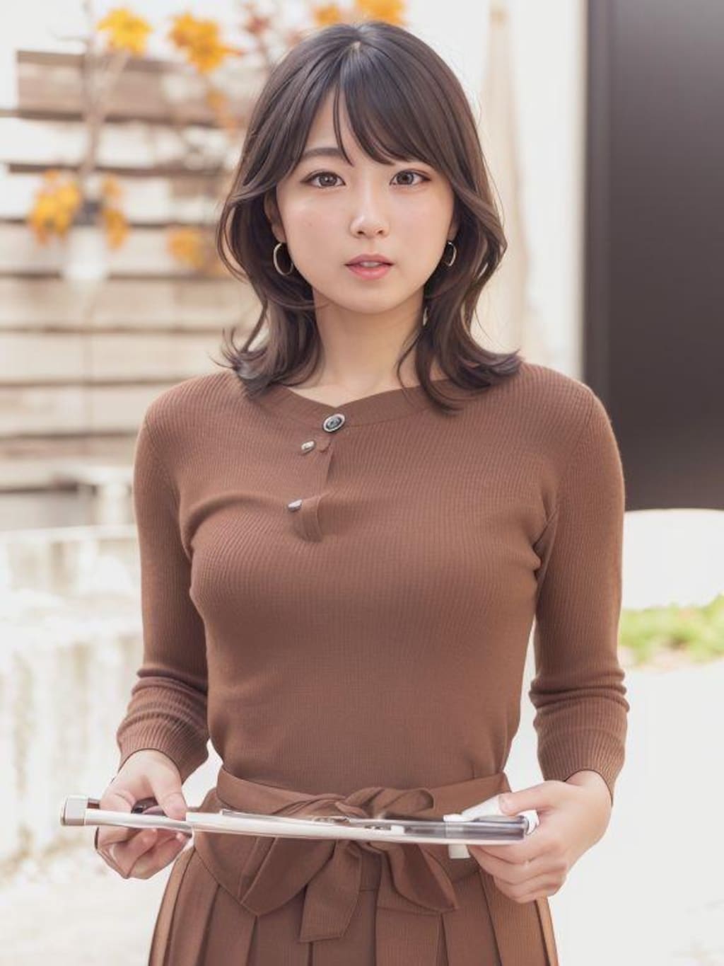 局アナ風ニット