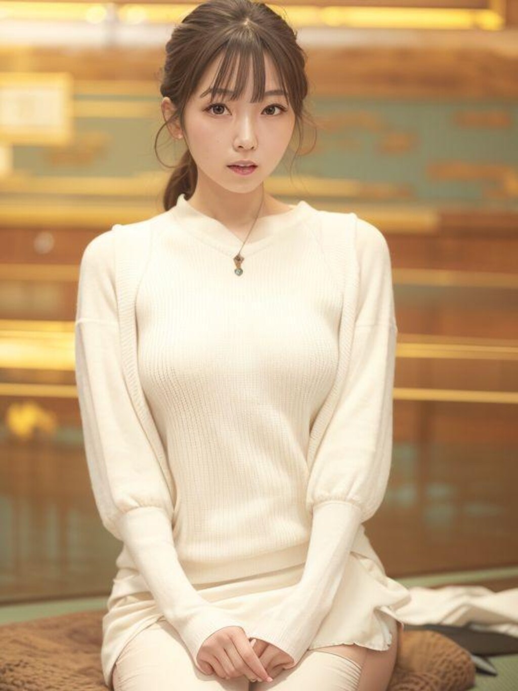 局アナ風ニット