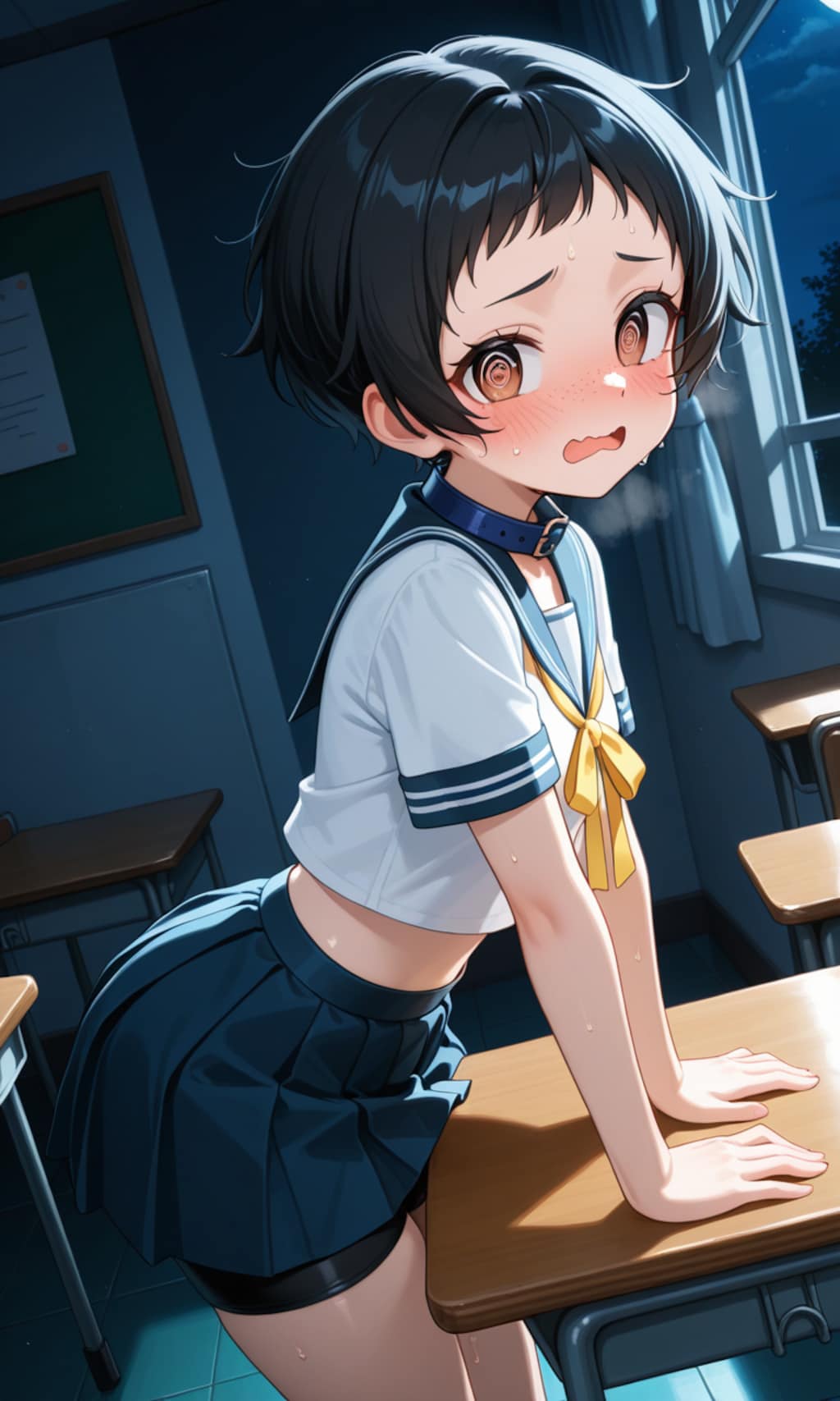 先輩に見つかってしまったショートっ娘