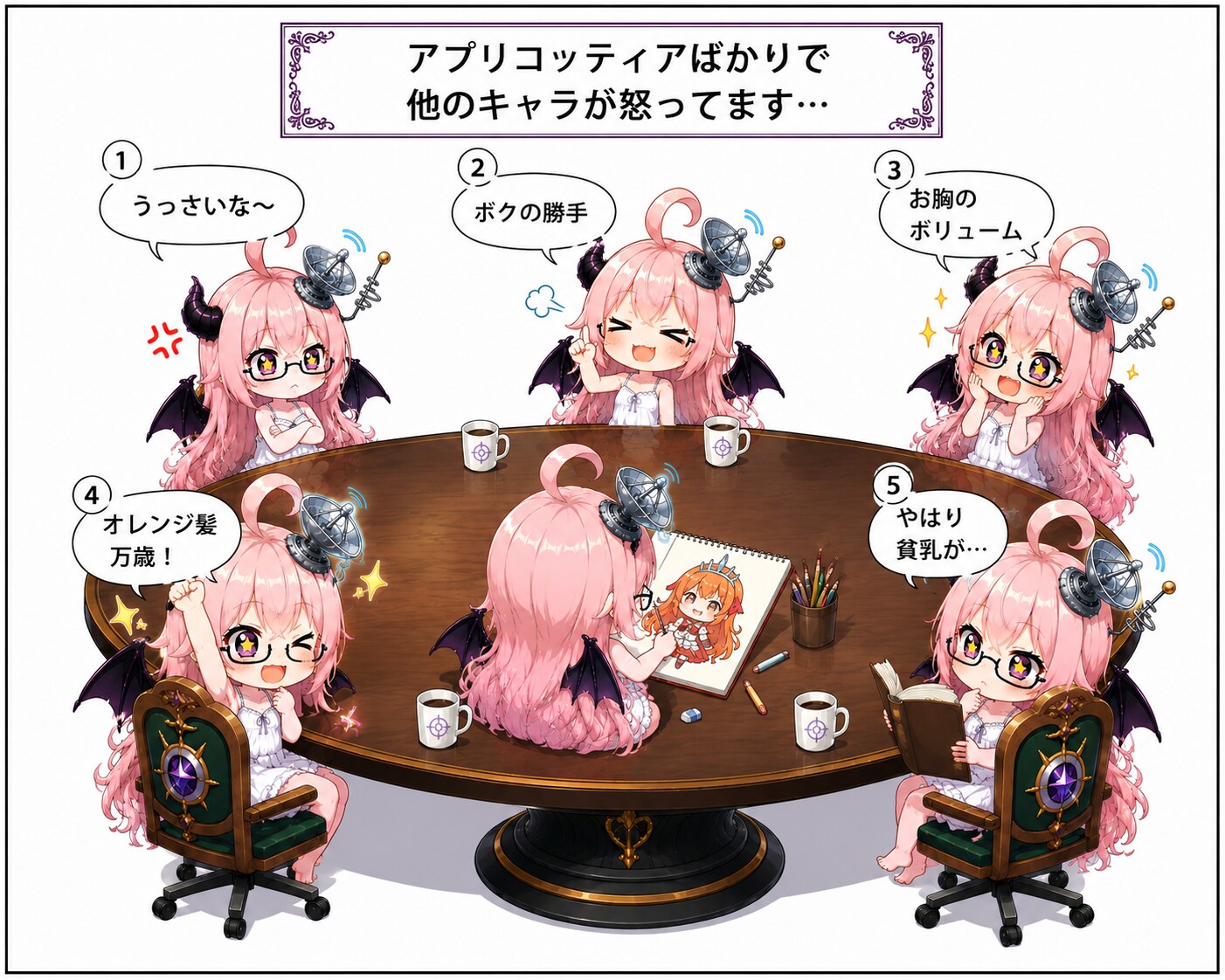 「他のキャラが怒ってます…」