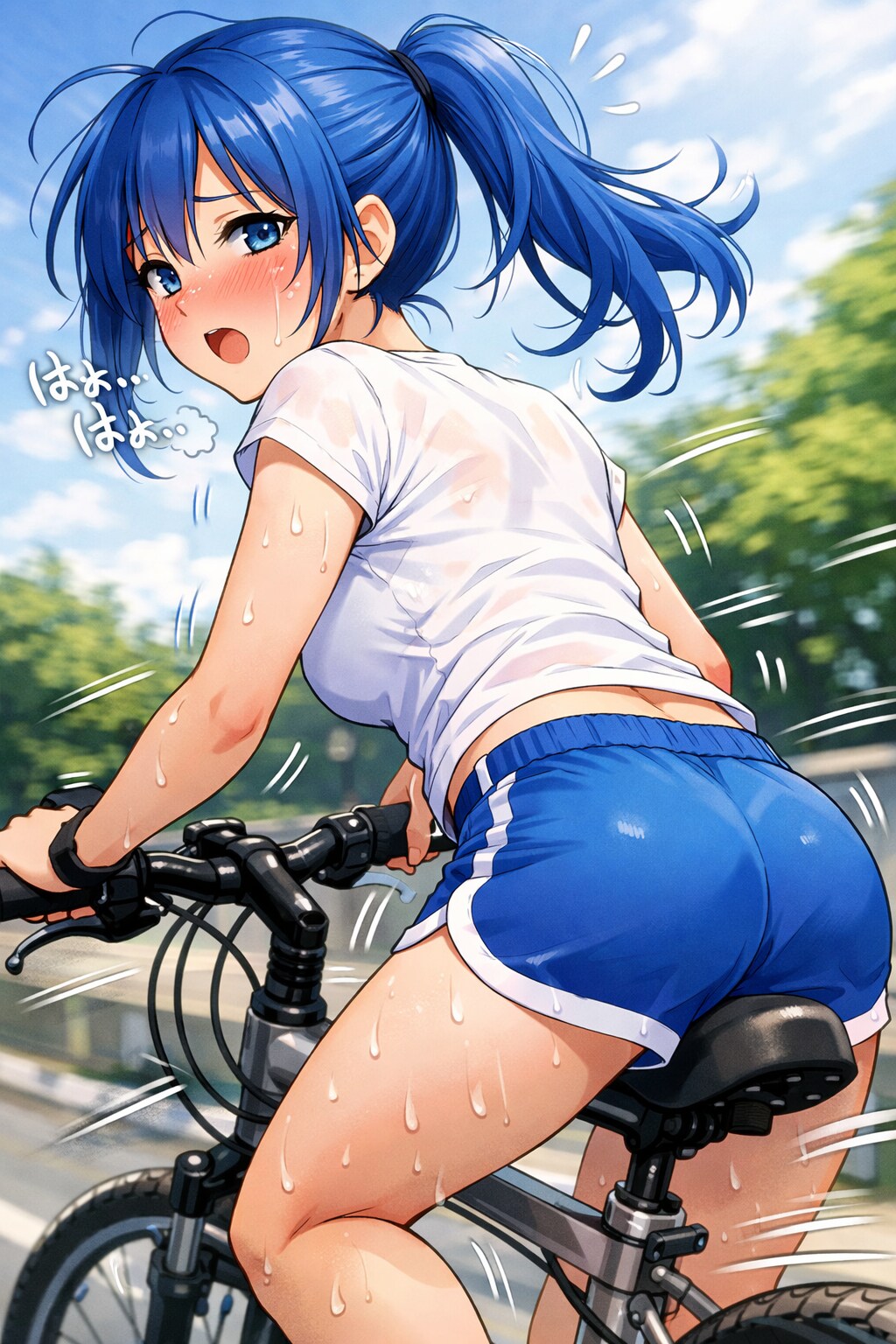 自転車のサドルに座る_Copilot