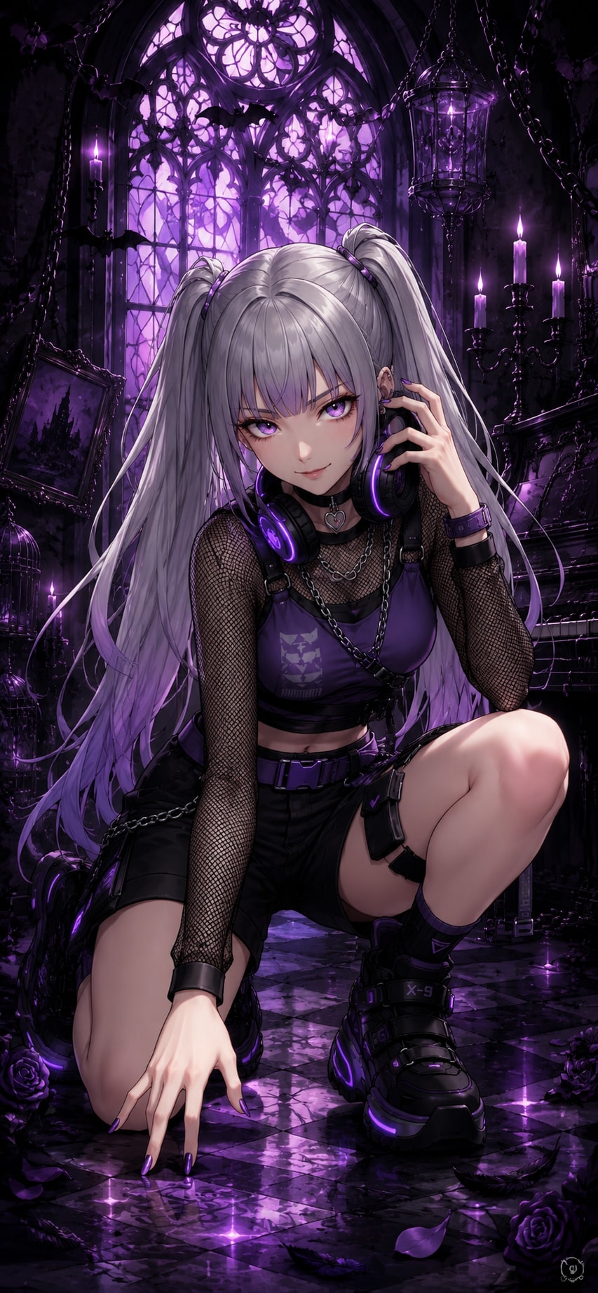 紫髪コーデ（しおん）