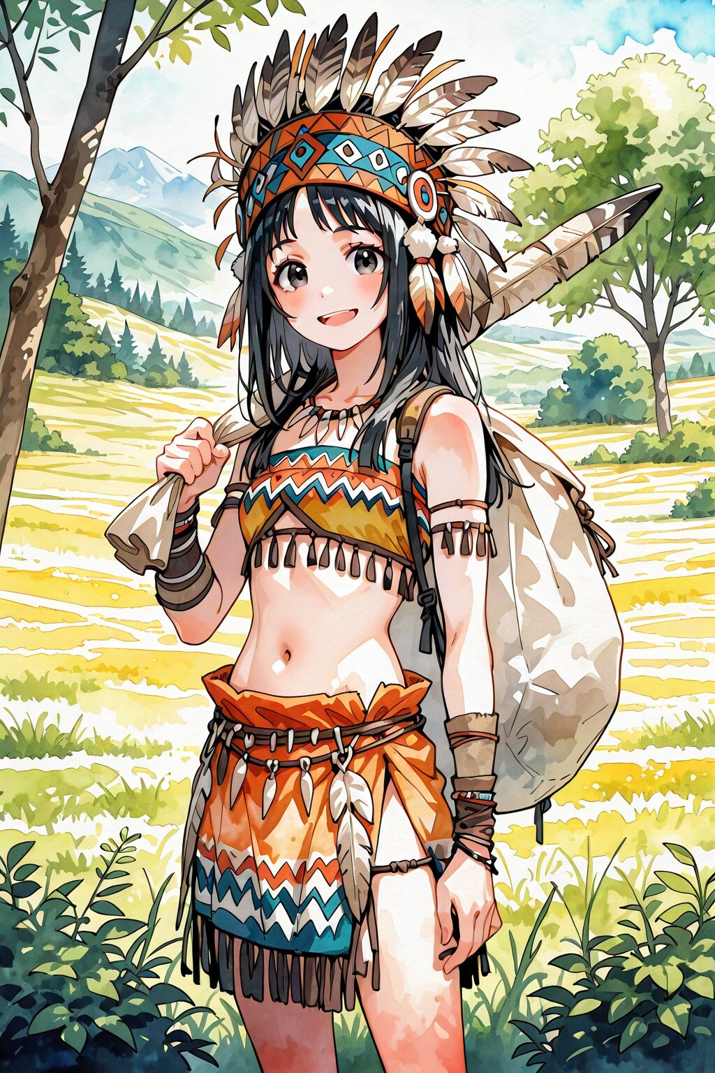 大草原の空の下１２２ | の人気AIイラスト・グラビア