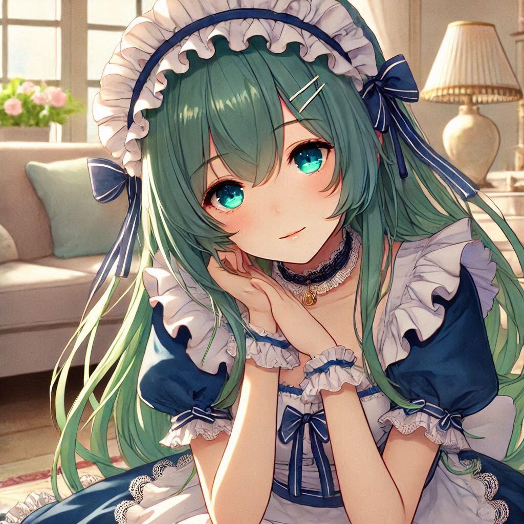 緑髪メイド　ーVer.04 休憩中ー