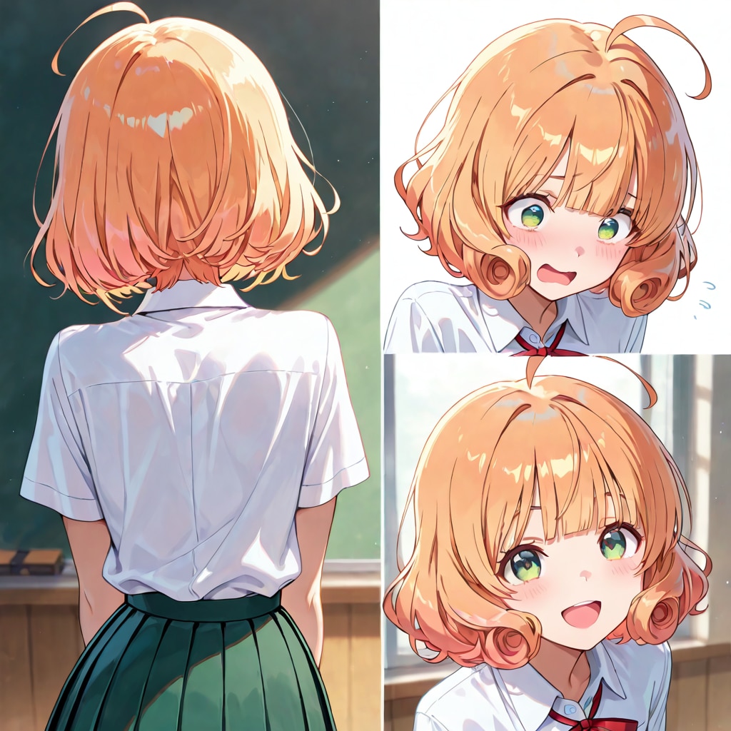え？背中？　あ、おはよう〜