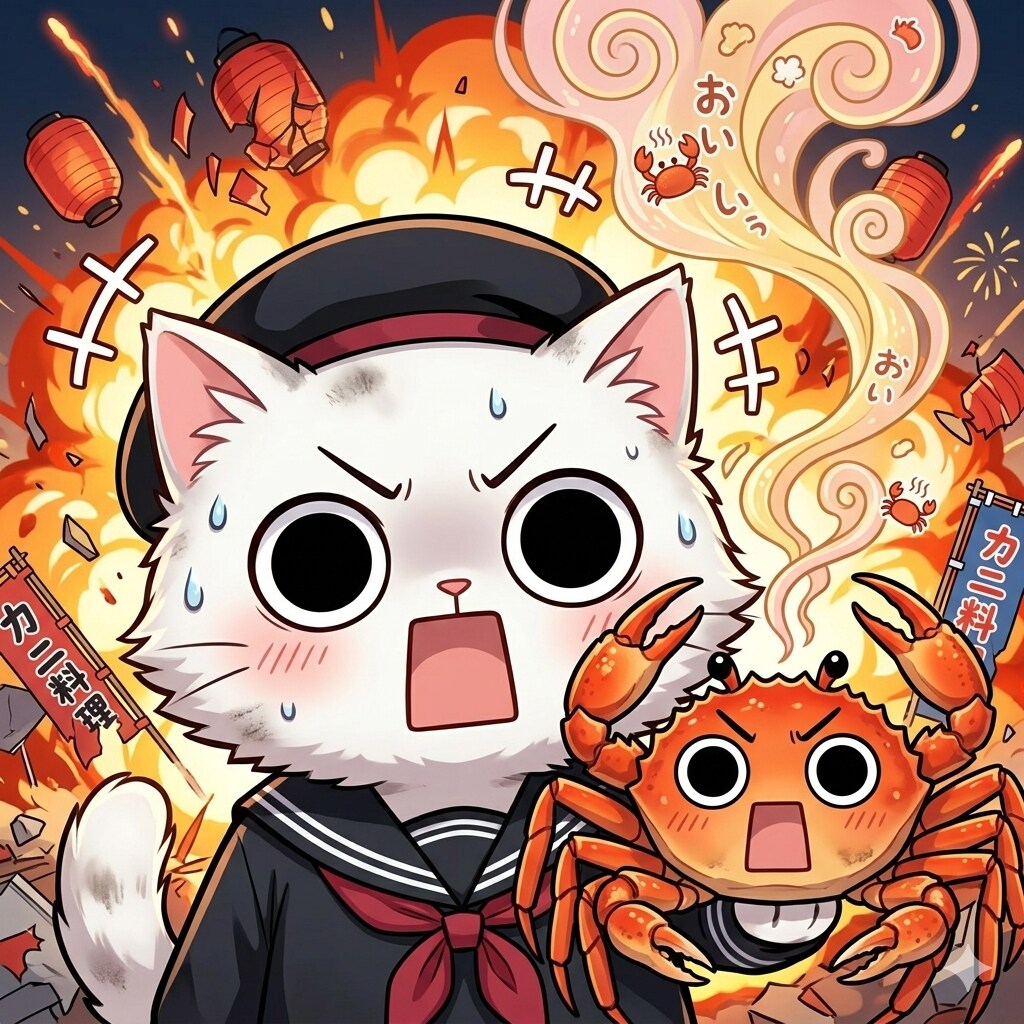 ねこさまとカニさんもえらいこっちゃ | の人気AIイラスト・グラビア