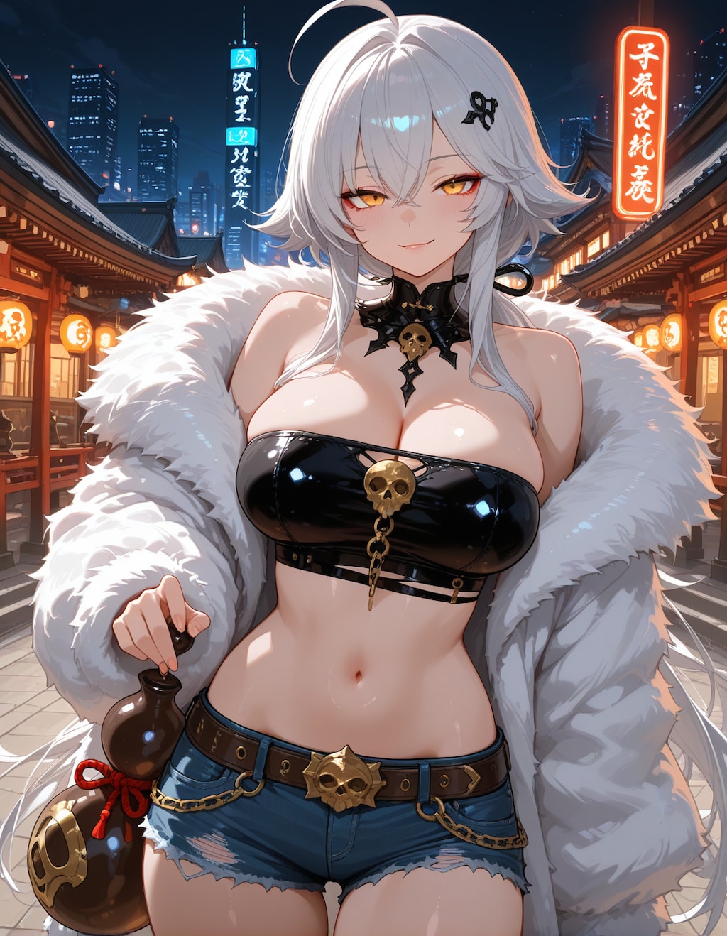 ミラパンツ祭で生成した豊穂乃果様にドクロの意匠を追加💀