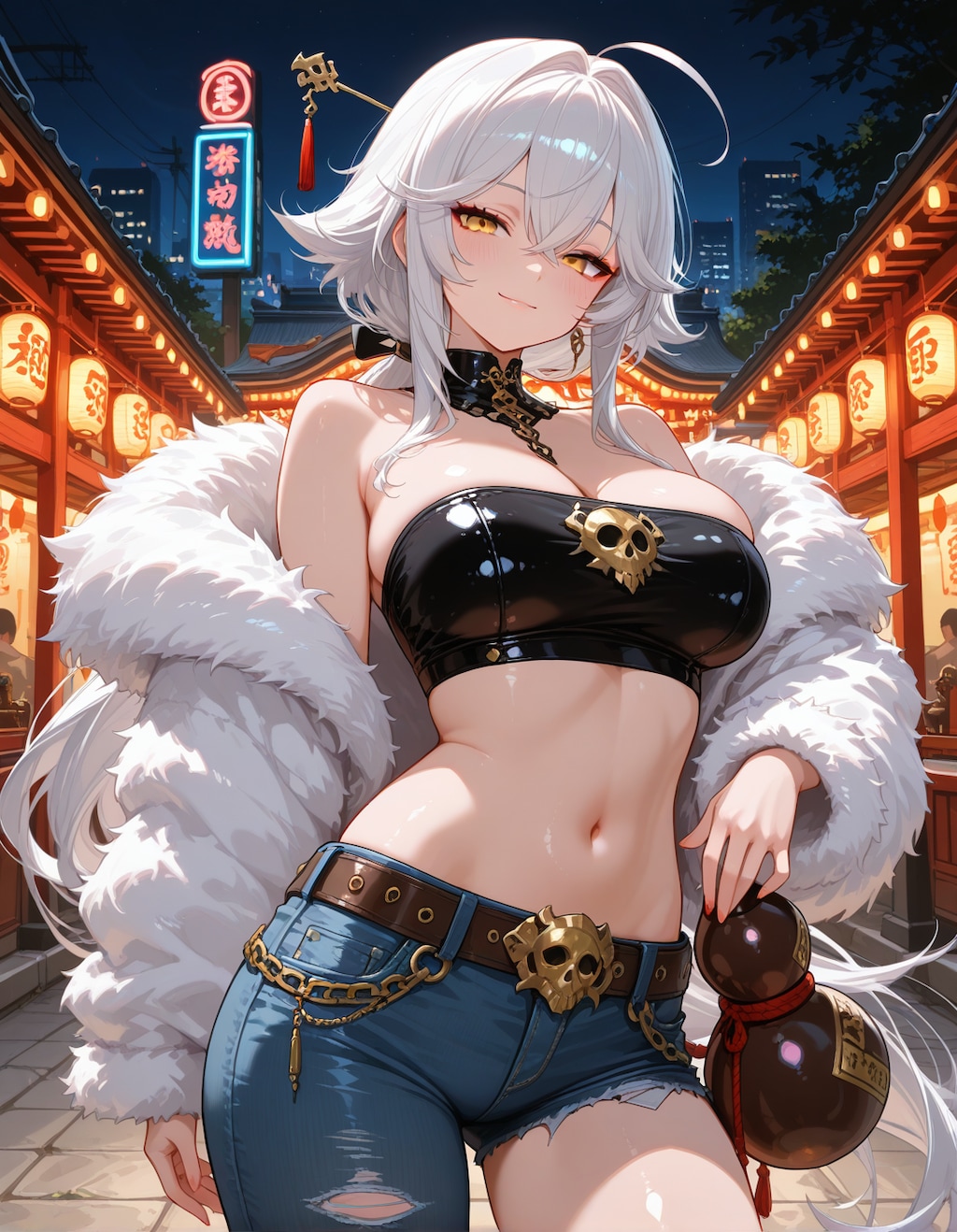 ミラパンツ祭で生成した豊穂乃果様にドクロの意匠を追加💀