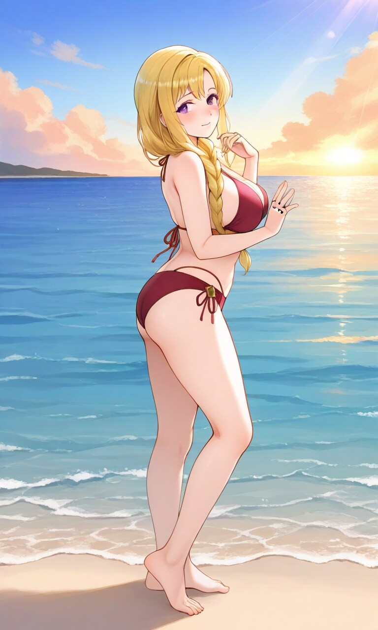 水着になったルイーズさん