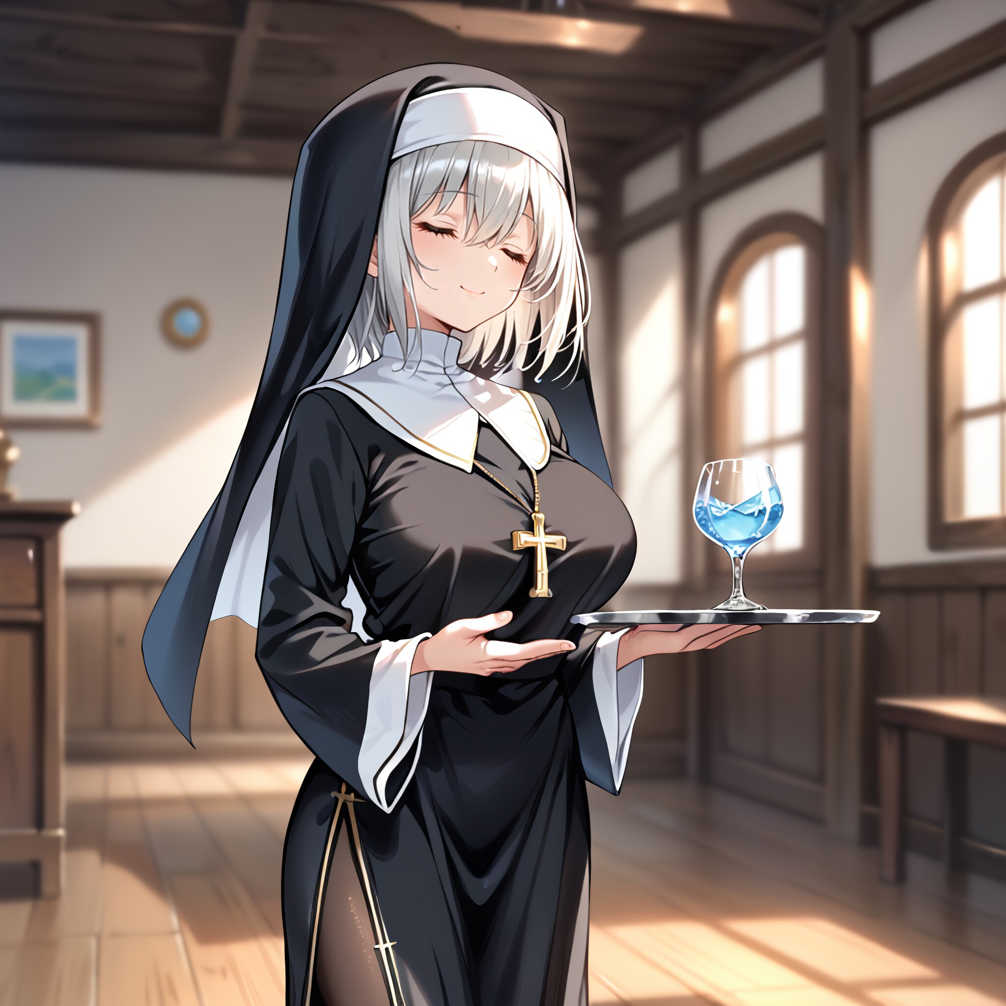 聖職者さん・ドリンクでおもてなし | の人気AIイラスト・グラビア