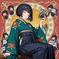 黒髪ちゃんと妖怪 3枚目