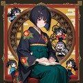 黒髪ちゃんと妖怪 2枚目