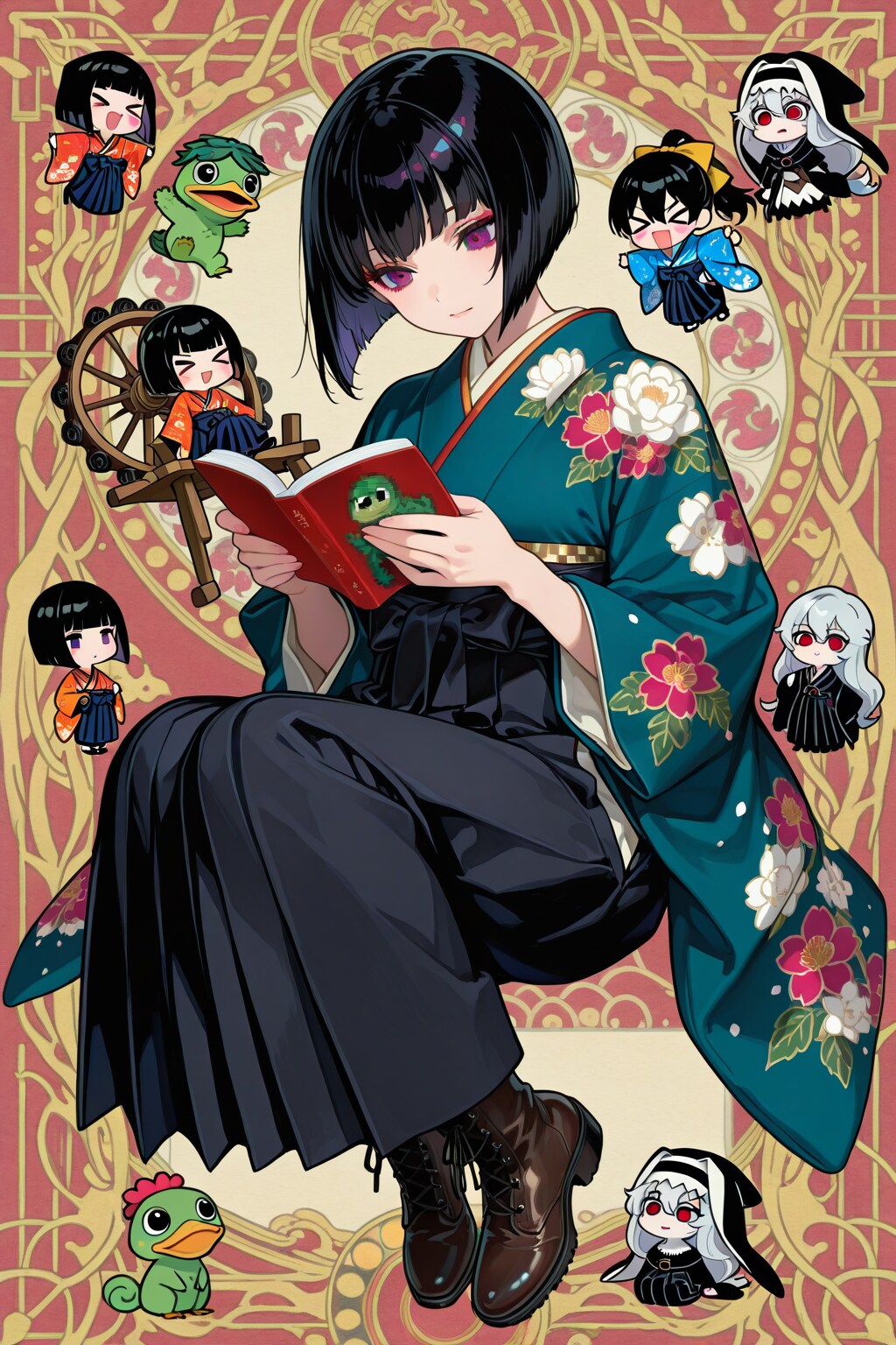 黒髪ちゃんと妖怪