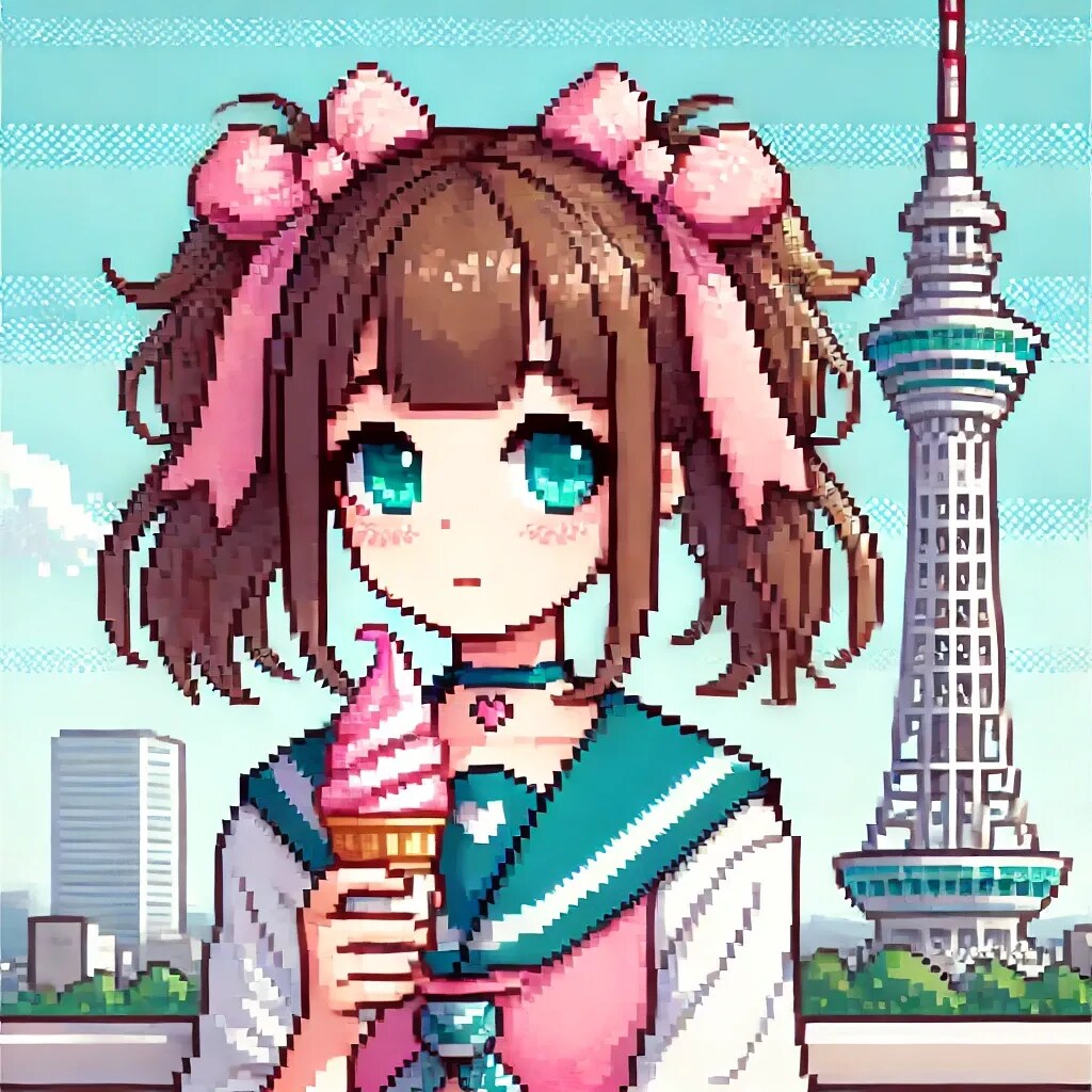 通天閣とソフトクリーム | の人気AIイラスト・グラビア