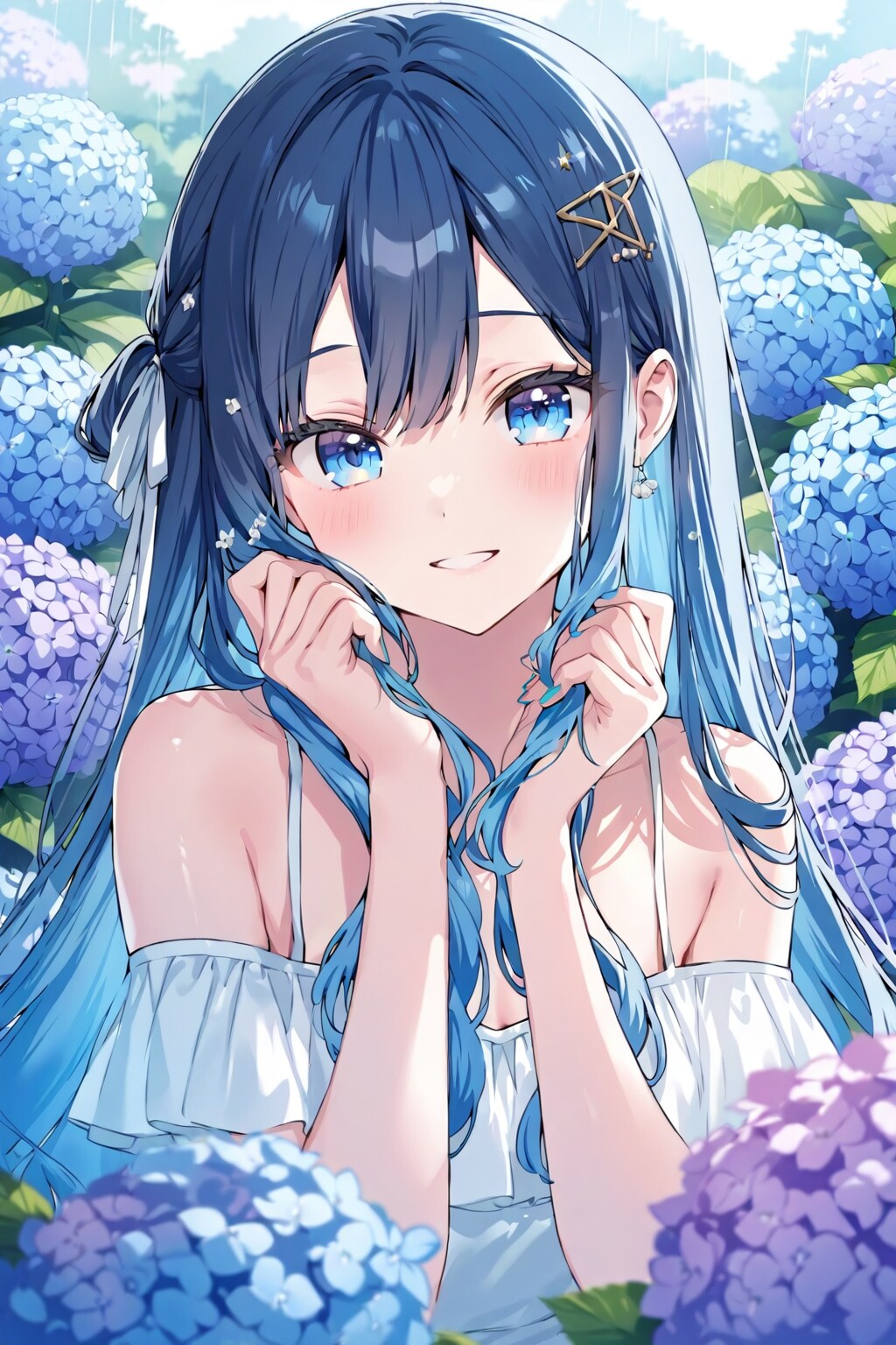 紫陽花って　私の気持ち　コロコロ変わる