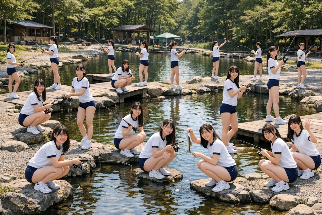管理釣り場で釣り(ChatGPT)