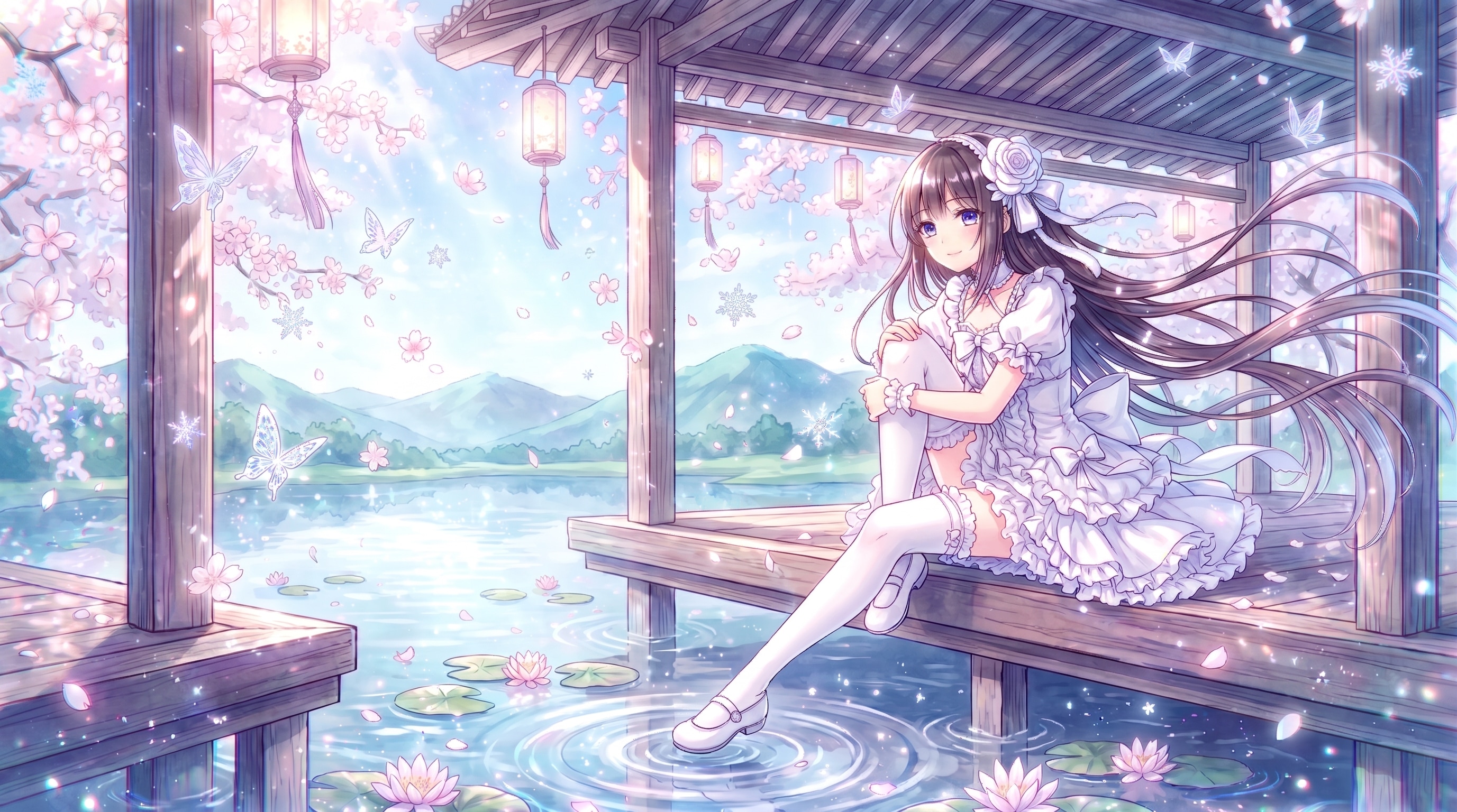 碧潭幽韻白薔薇 | の人気AIイラスト・グラビア